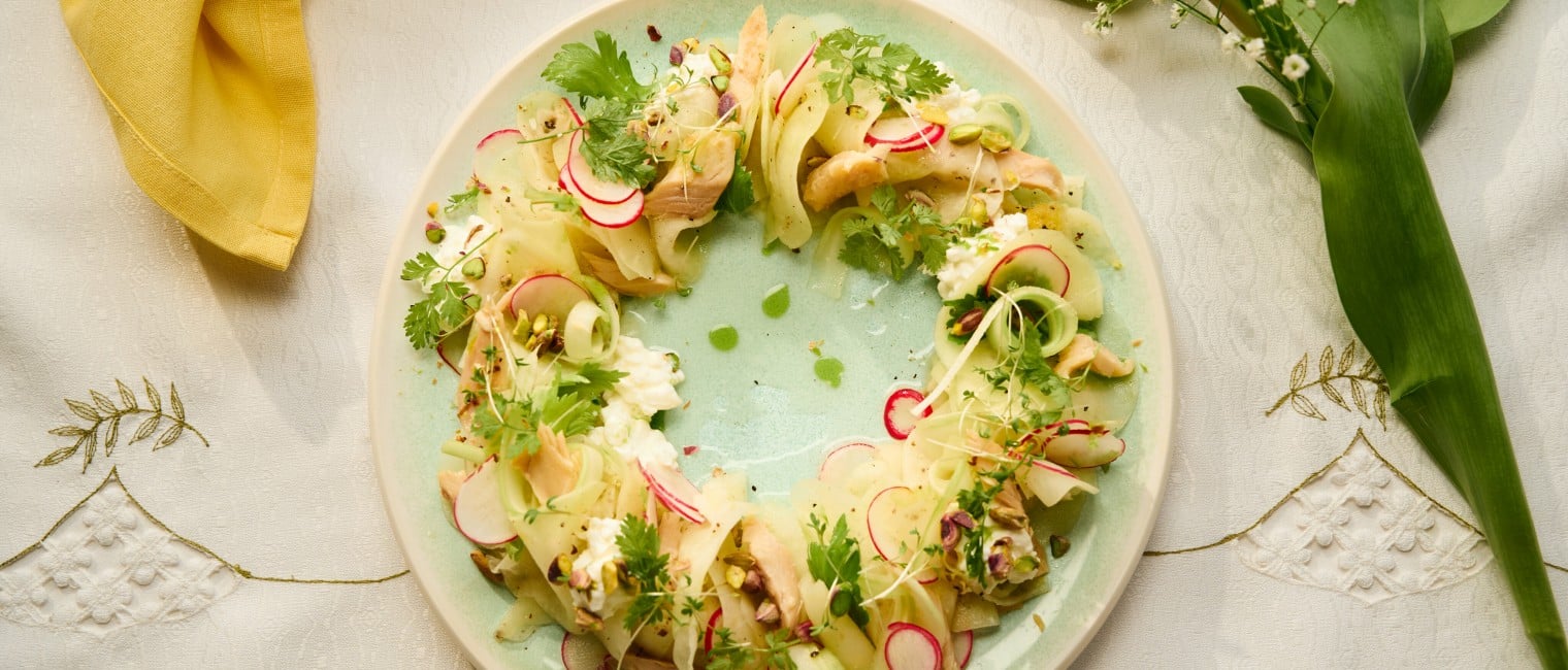 Kohlrabi-Carpaccio mit Radieschen