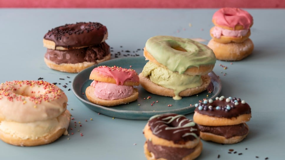 Donut Ice Cream Sandwiches