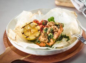 Gegrilltes Lachsfilet
