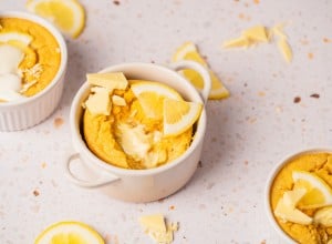 Blended Baked Oats mit weißem Schokokern