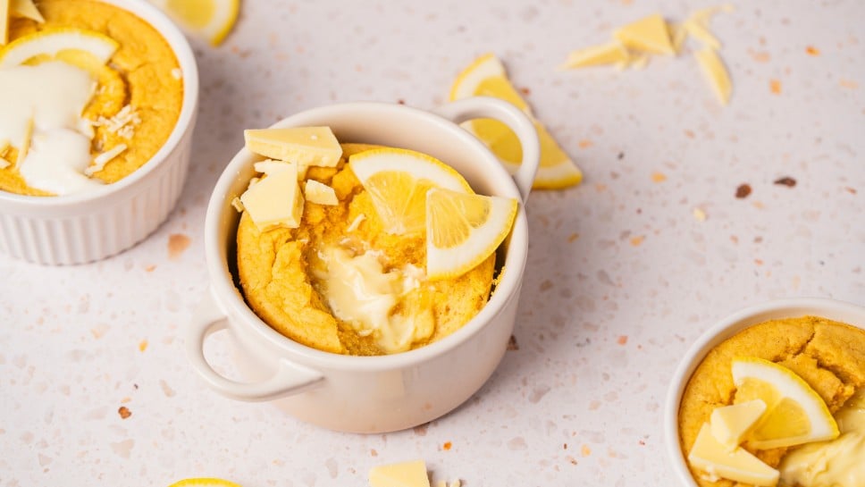 Blended Baked Oats mit weißem Schokokern