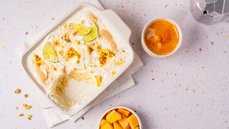 Mango-Kokos-Kuchen-Bowl
