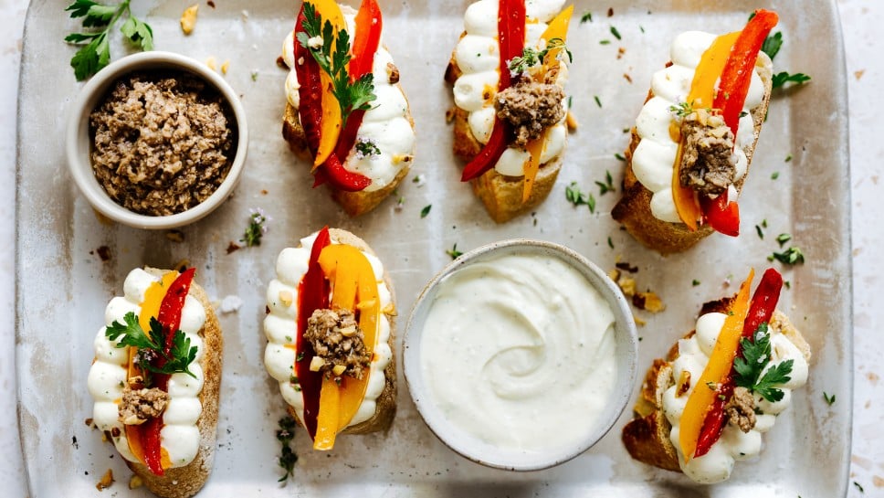 Whipped Feta mit Shiitake Pesto