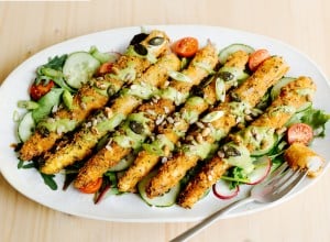 Spargel in Käse-Panier