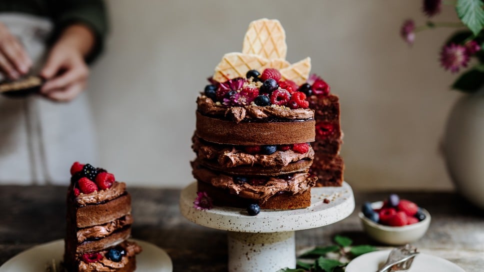 SPAR Mahlzeit Naked Cake - Rote-Rübe-Torte mit Waffel-Crunch