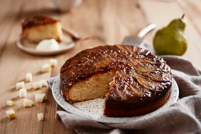SPAR Mahlzeit Upside-Down-Birnenkuchen mit Karamellcreme