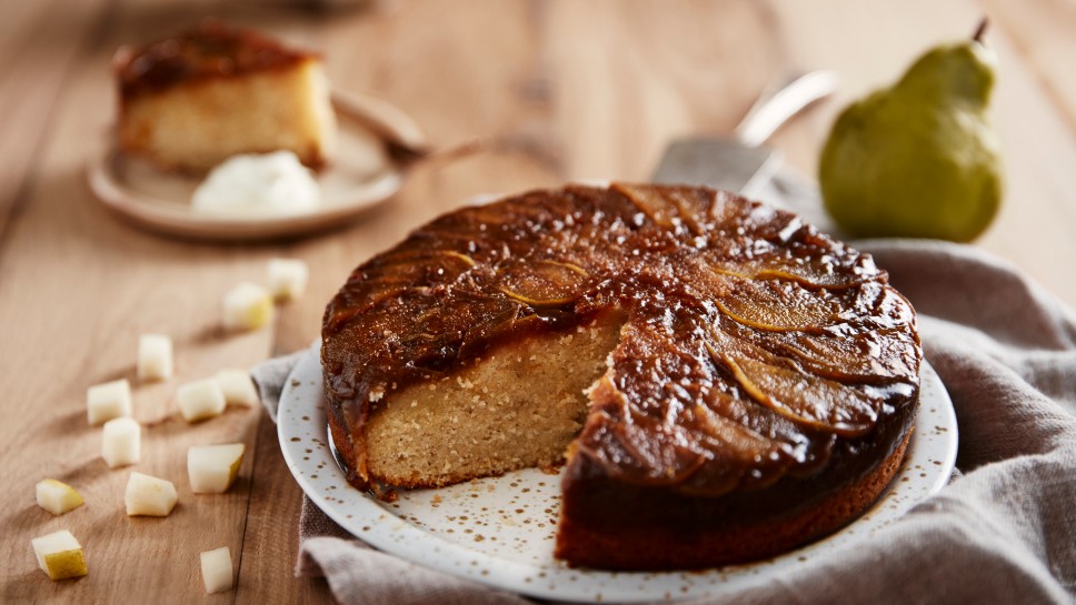 SPAR Mahlzeit Upside-Down-Birnenkuchen mit Karamellcreme