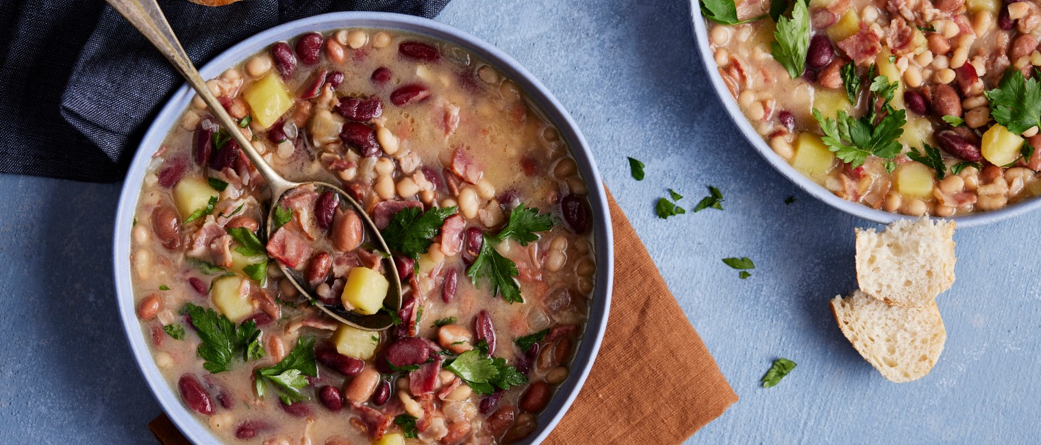 SPAR Mahlzeit Bohneneintopf mit Speck quer