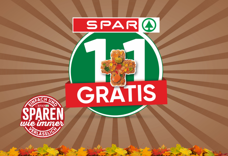 1+1 GRATIS: Das große Plus im Herbst bei SPAR