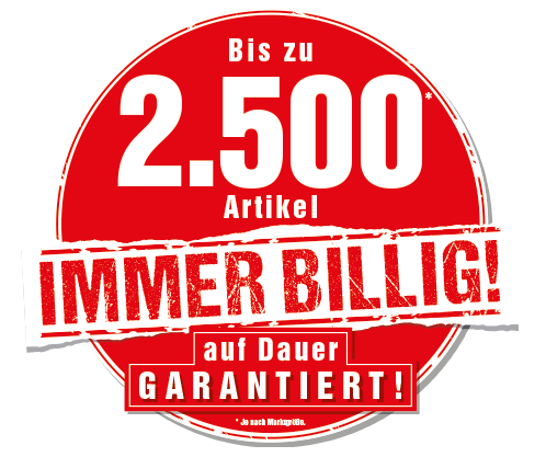 SPAR immer billig Bis zu 2.500 Artikel immer billig - auf Dauer garantiert!