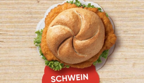 SPAR Natur*pur Bio-Semmel gefüllt mit einem TANN Schweinsschnitzel