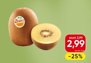 Zespri süße Kiwi gold; statt 3,99 Euro um nur 2,99 Euro