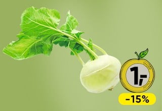 Kohlrabi; statt 1,19 Euro um nur einen Euro