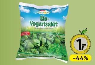Bio-Vogerlsalat; statt 1,97 Euro nur einen Euro