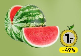 Süße, saftige SPAR Wassermelone; statt 1,99 Euro um nur einen Euro