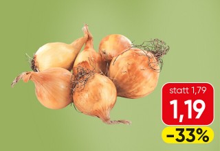 SPAR Zwiebel, Klasse 1, 1-kg-Netz, statt 1,79 um 1,19
