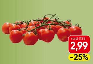 Rispentomaten; statt 3,99 Euro um 2,99 Euro