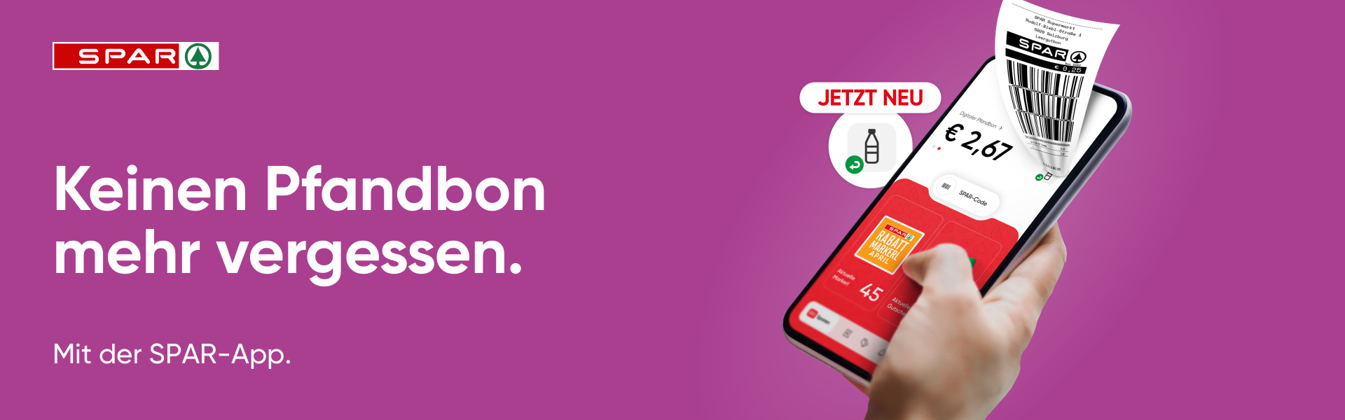 Keinen Pfandbon mehr vergessen.