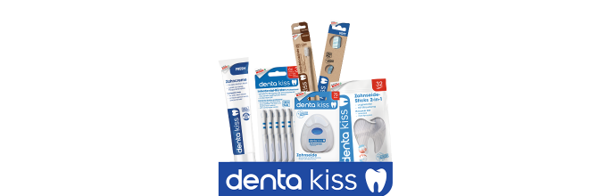 Zahnbürsten, Zahnseide, Zahnpasta, Zahnseidesticks von Denta Kiss