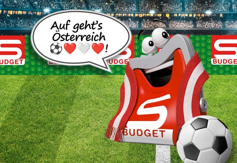 Das S-BUDGET Börserl feuert Österreich an für die Fußball Weltmeisterschaft