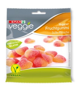 SPAR veggie Veganer Fruchtgummi Süße Pfirsiche