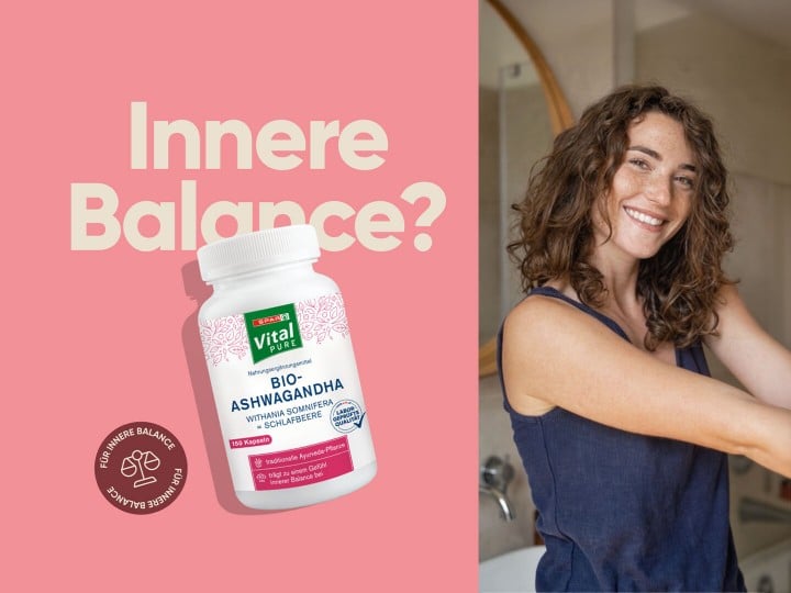 Innere Balance? Kaufen Sie sich jetzt Ashwagandha Kapseln von SPAR Vital PURE
