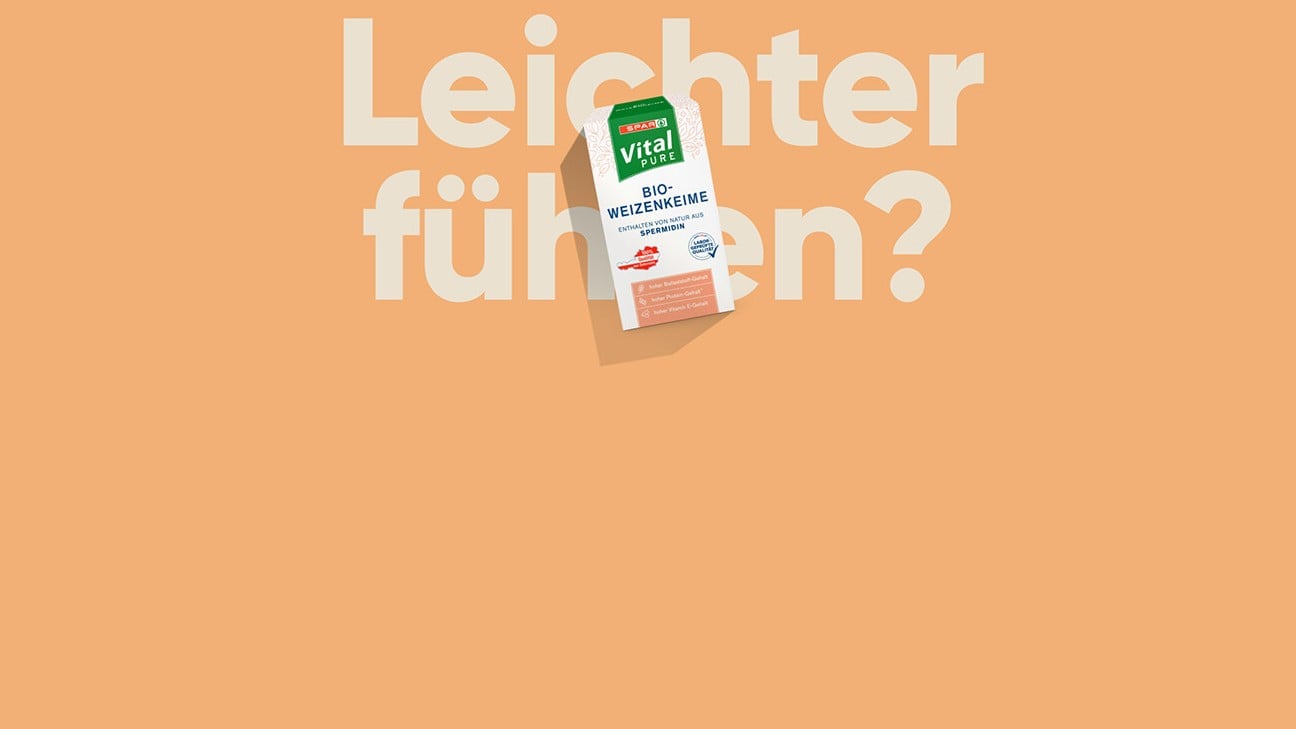 Sie wollen sich leichter fühlen? Dann kaufen Sie isch de Bio-Weizenkeime von SPAR Vital PURE
