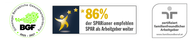 86 % der SPARianer empfehlen SPAR als Arbeitgeber weiter