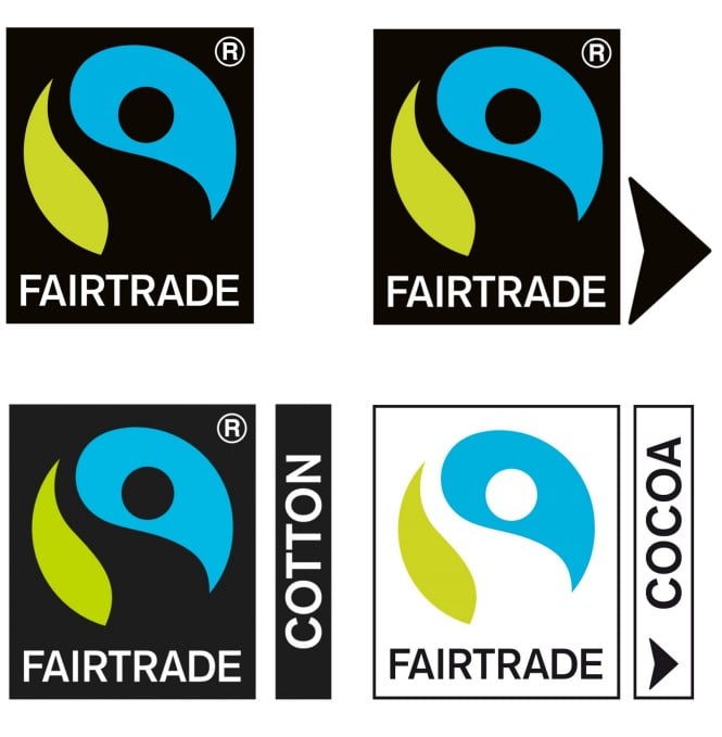 FAIRTRADE-Produkt-Siegel und FAIRTRADE-Rohstoff-Siegel