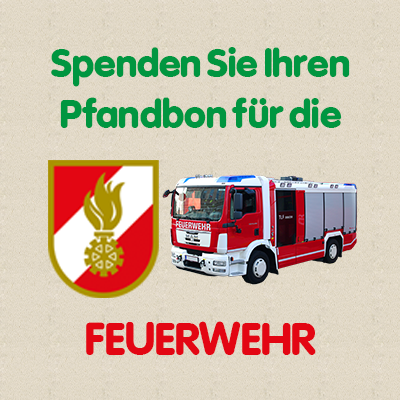 Spenden Sie Ihren Pfandbon für die Feuerwehr