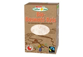 SPAR Natur*pur Bio-Basmatireis mit FAIRTRADE Logo