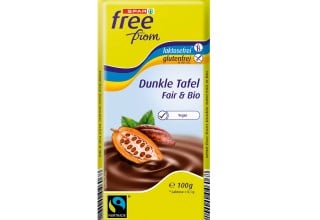 SPAR FREEFROM Schoko 100g mit FAIRTRADE Logo