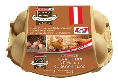 SPAR schaut drauf Tierwohl Eier Bodenhaltung