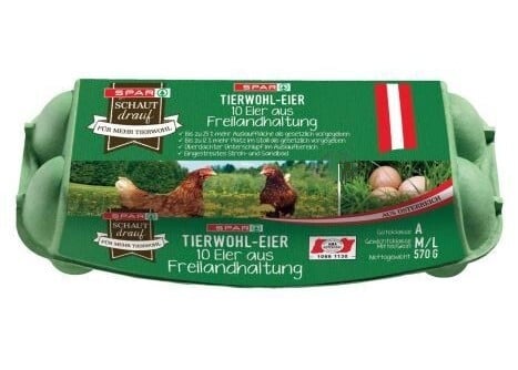 SPAR schaut drauf Tierwohl Eier Freiland