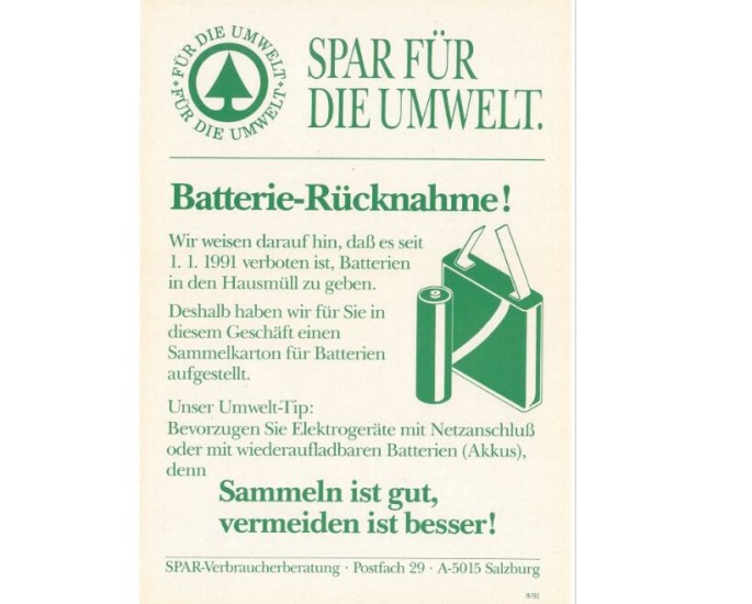Batterie-Rücknahme