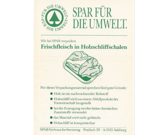 Frischfleisch in Holzschliffschalen