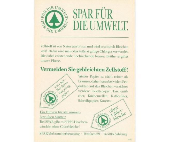 Vermeiden Sie gebleichten Zellstoff