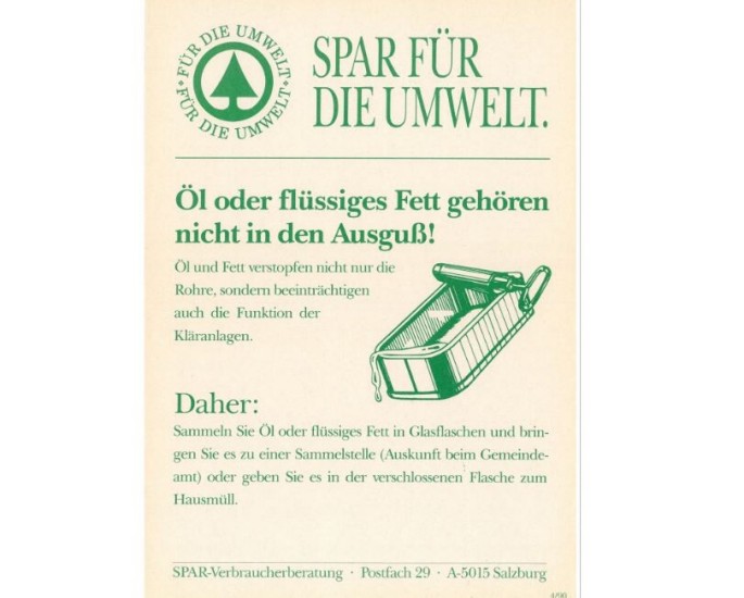 Öl oder flüssiges Fett gehören nicht in den Ausguss