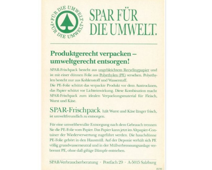 Produktgerecht verpacken - umweltgerecht entsorgen