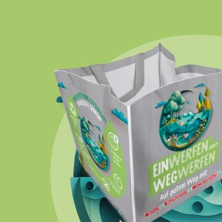 Pfand "einwerfen statt wegwerfen" Tasche