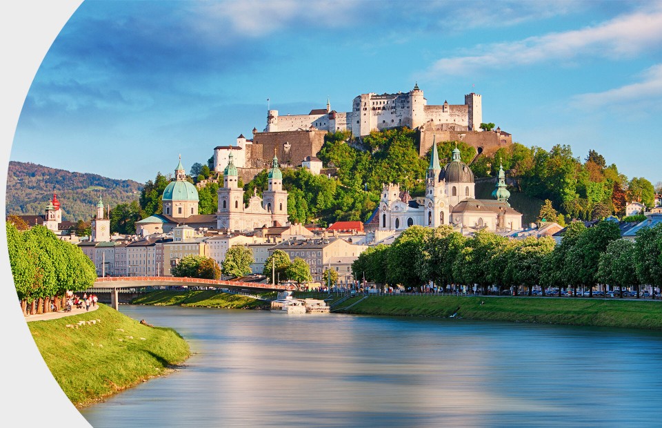 Panorama von Salzburg mit Festung Hohensalzburg