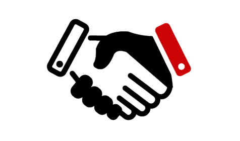 Icon zweier Hände die sich die Hand geben