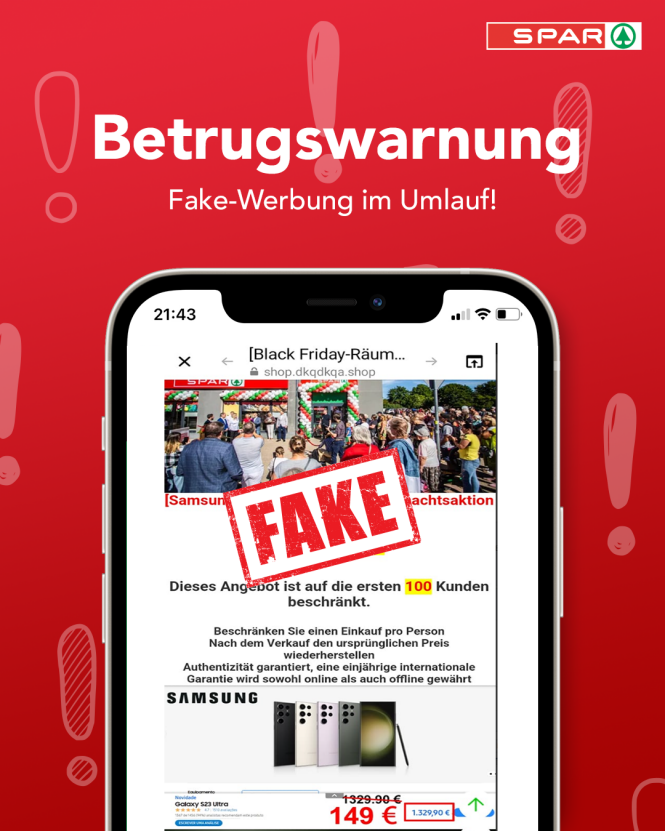 Fake Werbung SPAR Dezember Fake Werbung SPAR Dezember