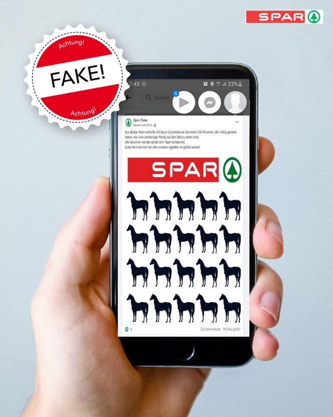 Fake Gewinnspiel SPAR 23.02.2023