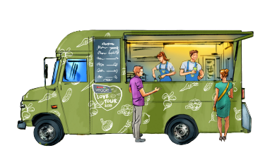 Illustration SPAR Veggie Love Tour Truck