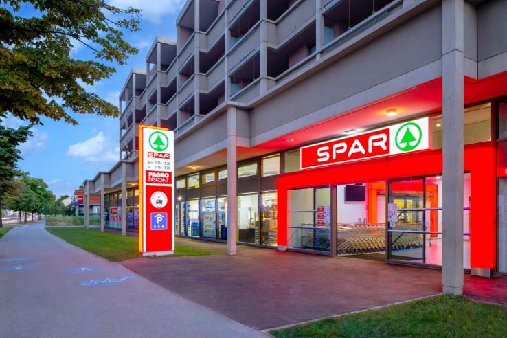 Außenaufnahme der Spar Filiale in der Esslinger Haupstraße in Wien