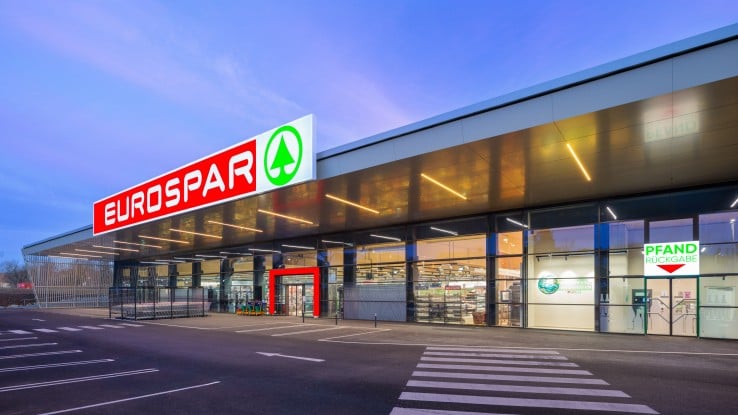 Außenansicht der Eurospar Filiale in Eggenburg in Niederösterreich