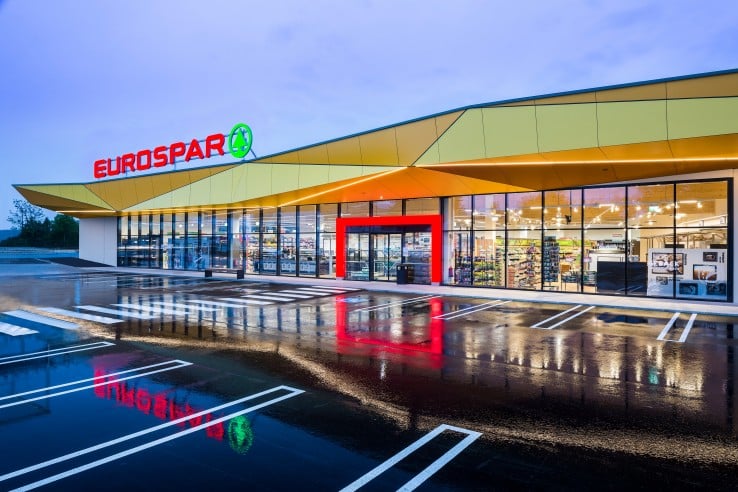 Außenaufnahme der Eurospar Filiale in Hohenau