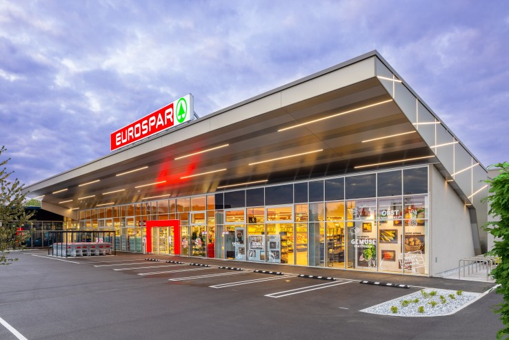 Hier sehen Sie den EUROSPAR Markt in Schrems
