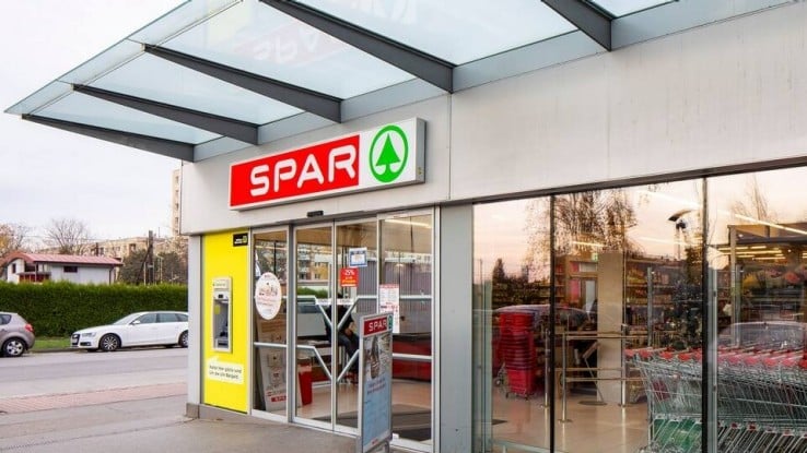 Hier sehen Sie den SPAR Markt in der Großfeldstraße